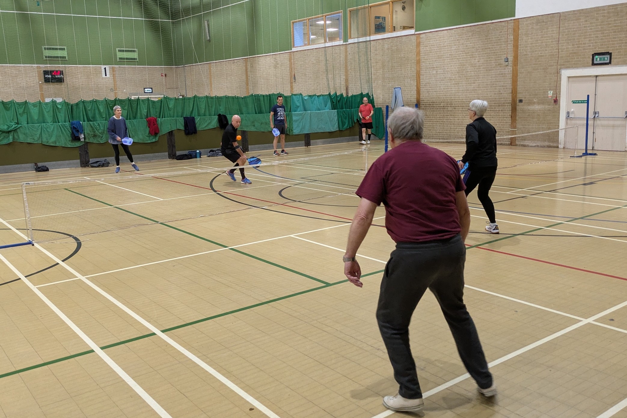 Group playing Pickleball