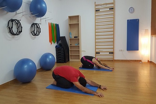 2 Pilates Participants in and exercise room
